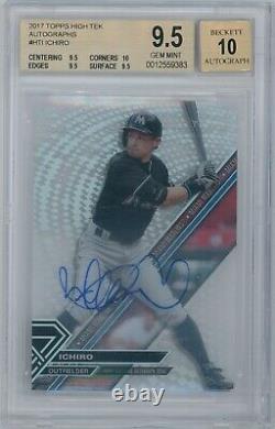 2017 Topps High Tek Ichiro Suzuki Auto Autograph Signature BGS 9.5/10 Gem Mint