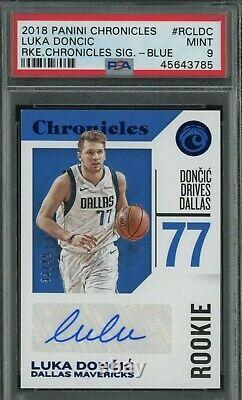 2018-19 Panini Chronicles Blue Luka Doncic RC Rookie AUTO 33/49 PSA 9 HIGH END
