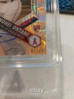 2018 BOWMAN HIGH TEK ORANGE Shohei Ohtani On Card Auto! RC HGA 10 PRISTINE! 7/25