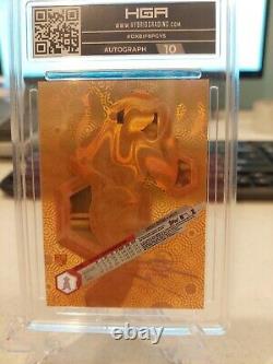 2018 BOWMAN HIGH TEK ORANGE Shohei Ohtani On Card Auto! RC HGA 10 PRISTINE! 7/25