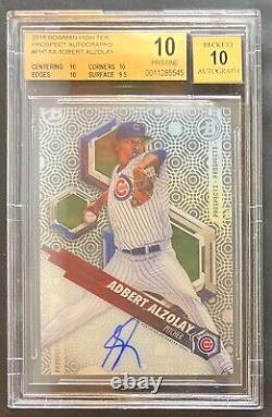 2018 Bowman Tek Prospect Auto PHT-AA Adbert Alzolay Cubs BGS PRISTINE 10/10