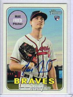 2018 Topps Heritage High Max Fried Rc Atlanta Braves Autograph Auto