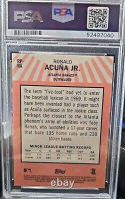 2018 Topps Heritage Ronald Acuna Jr Auto Rookie Perferformers GEM MT 10/AUTO 10