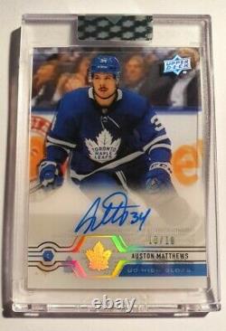 2019-20 Ud Clear Cut Hockey High Gloss Auston Matthews Auto Prime #10/10