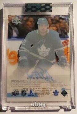 2019-20 Ud Clear Cut Hockey High Gloss Auston Matthews Auto Prime #10/10