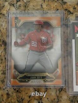 2019 Juan Soto Topps High Tek On-Card Auto Nationals #5/70 Nationals + 2 Cards