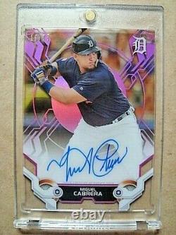 2019 Miguel Cabrera Topps High Tek Pink Autograph Auto /75 MINT Very Nice