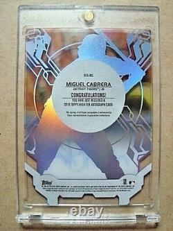2019 Miguel Cabrera Topps High Tek Pink Autograph Auto /75 MINT Very Nice