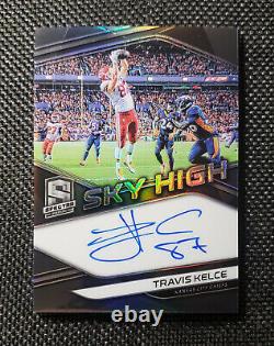 2019 Panini Spectra Football Travis Kelce Sky High Prizm Auto /99 Chiefs