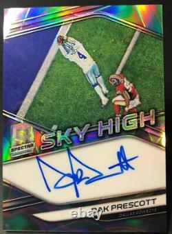 2019 Spectra Dak Prescott Auto Sky High Signatures #1/4 Iconic Trading Cards