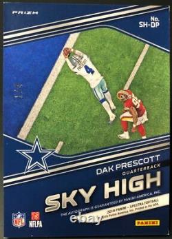 2019 Spectra Dak Prescott Auto Sky High Signatures #1/4 Iconic Trading Cards
