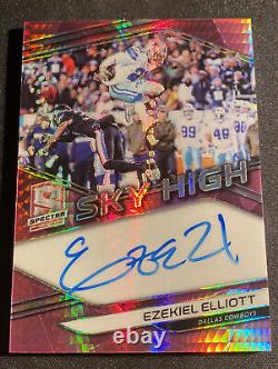 2019 Spectra Ezekiel Elliott Sky High Signatures Auto /15 Dallas Cowboys