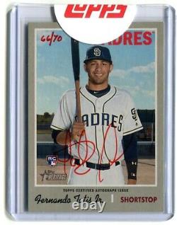 2019 Topps Heritage High Number Fernando Tatis Jr. RC Real One Auto SP #66/70