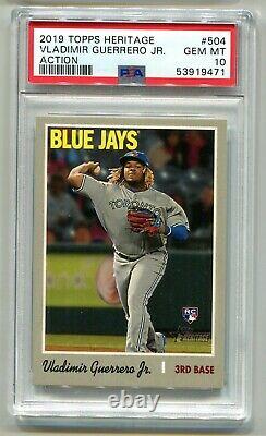 2019 Topps Heritage High # Vladimir Guerrero Jr. Action Rookie PSA 10 Gem Mint