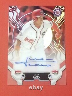 2019 Topps High Tek Juan Soto On Card AUTO 2nd Year Was Nationals FREE SHIPPING