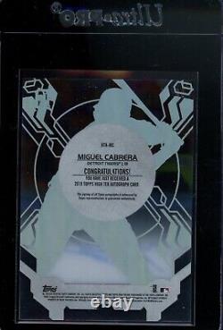 2019 Topps High Tek Miguel Cabrera On Card Auto #hta-mc Pink 59/75 Tigers