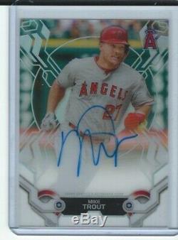2019 Topps High Tek Mike Trout AUTO signed SSP Angels