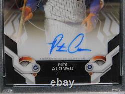 2019 Topps High Tek RC Pete Alonso Autographs BLACK #PA MINT 9