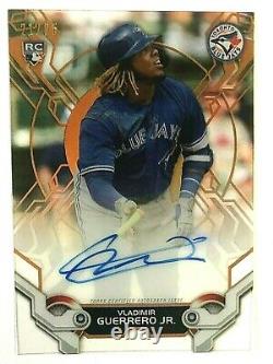 2019 Topps High Tek Vladimir Guerrero Jr. AUTO RC #'d /25 Orange SSP ON FIRE MVP