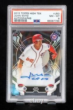 2019 Topps JUAN SOTO High Tek Autographs PSA 8 NM-MT- Nationals/Padres