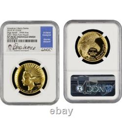 2019-W $100 Gold American Liberty High Relief NGC SP70 UC Weaver Signed 2021 W