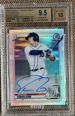 2020 Bowman Chrome Draft Auto Refractorshigh Subs Spencer Torkelson /499