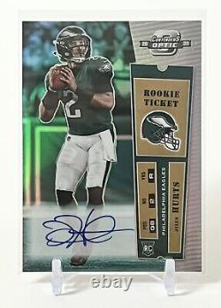 2020 Contenders Optic Jalen Hurts Rookie Ticket Throwback Auto #25/25 High End
