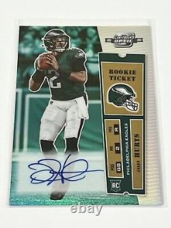 2020 Contenders Optic Jalen Hurts Rookie Ticket Throwback Auto #25/25 High End