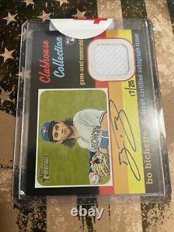 2020 Topps Heritage High Number Bo Bichette Clubhouse Relic Auto 17/25 CCAR-BB