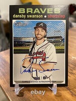2020 Topps Heritage High Number Real One Autograph #ROA-DSW Dansby Swanson