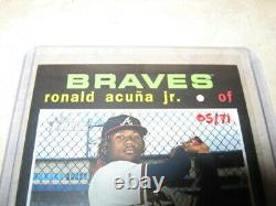 2020 Topps Heritage High Number Ronald Acuna Jr. Real One Red Ink Auto 05/71