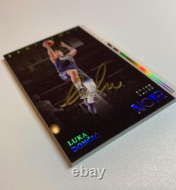 2021-22 Panini Noir Luka Doncic Auto In Gold Beautiful Card High Grade 82/99