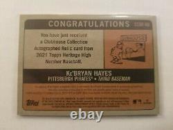 2021 Heritage High# Clubhouse Collection Autograph Relic Ke'Bryan Hayes RC 25/25