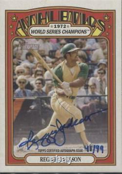 2021 Heritage High Number REGGIE JACKSON 1972 World Series Champions AUTOGRAPH