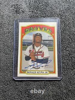 2021 Heritage High Number Ronald Acuna Jr Real One Blue Ink Auto