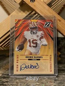 2021 Panini Zenith Football Gold High Point Autograph Deebo Samuel /99