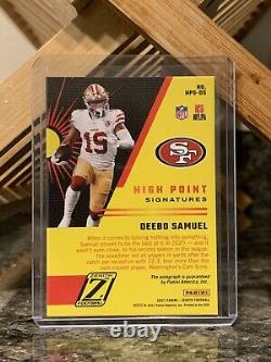 2021 Panini Zenith Football Gold High Point Autograph Deebo Samuel /99