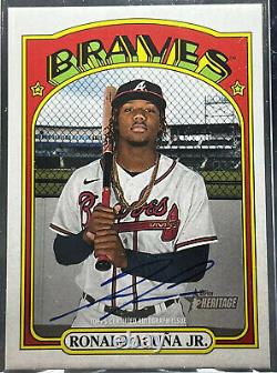 2021 Topps Heritage High Number REAL ONE AUTO Ronald Acuna Jr. #ROA-RA Braves