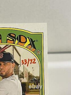 2021 Topps Heritage High Number Red Ink Auto Xander Bogaerts /72 Boston Red Sox