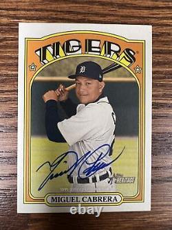 2021 Topps Heritage #ROA-MC Miguel Cabrera Real One Autographs High Number