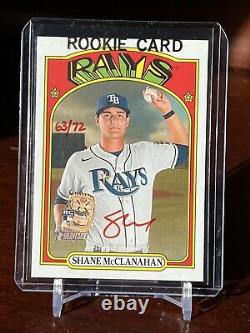 2021 Topps Heritage SHANE MCCLANAHAN Rookie Auto Real One Red Autograph /72 RC