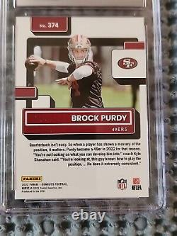 2022 Brock Purdy CGC 10 Rated Rookie DONRUSS GOLD Press Proof Premium #374 49ERS