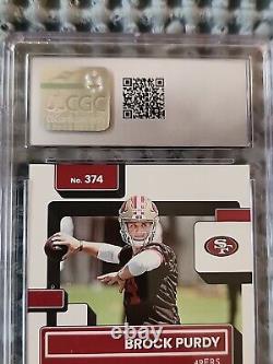 2022 Brock Purdy CGC 10 Rated Rookie DONRUSS GOLD Press Proof Premium #374 49ERS