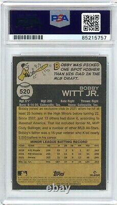 2022 Topps Heritage Bobby Witt Jr Royals Autographed Signed Baseball Card Psa Rc