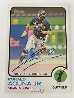 2022 Topps Heritage High Number RONALD ACUÑA JR Real One Auto Autograph #ROA-RAJ