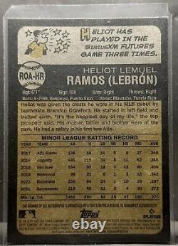 2022 Topps Heritage High Number Real One Auto Heliot Ramos RC Red Ink SSP 38/73