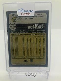 2022 Topps Heritage High Number Real Ones #ROA-MST Mike Schmidt Auto On Card HOF