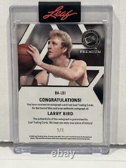 2024 Leaf Press Pass Premium Gold Larry Bird auto/1 #BA-LB1 HOF Boston Celtics