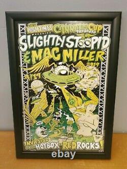 2nd Denver Cannabis High Times Poster Slightly Stoopid Mac Miller Signed #45/50