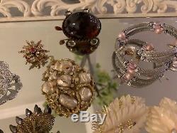 32 Piece Repair Lot Stunning High End Vintage Costume Jewelry Signed Art Deco